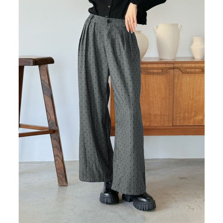 ストライプ×フロッキーハートワイドパンツ | Jewelobe | 詳細画像9 