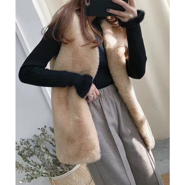 フェイクファーベスト | Jewelobe | 詳細画像1 