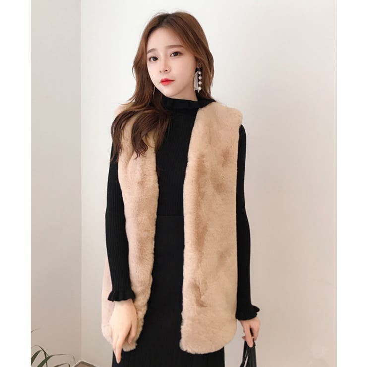 フェイクファーベスト | Jewelobe | 詳細画像3 