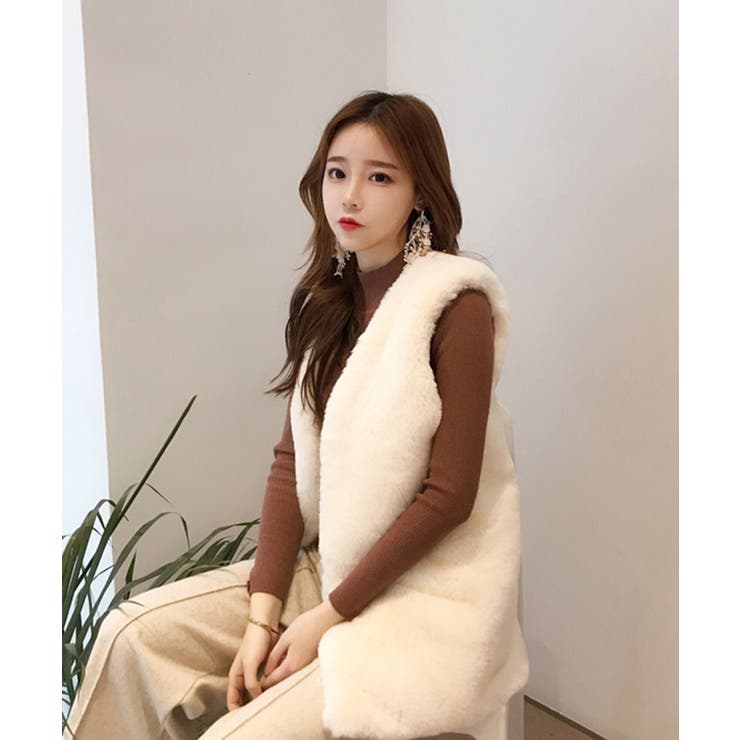 フェイクファーベスト | Jewelobe | 詳細画像4 