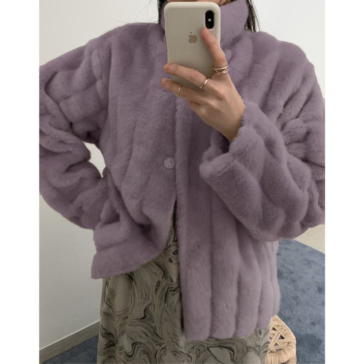 ワイドリブフェイクファーショートブルゾン | Jewelobe | 詳細画像14 