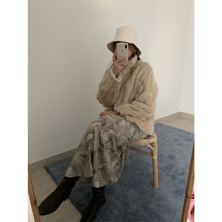 ワイドリブフェイクファーショートブルゾン | Jewelobe | 詳細画像2 