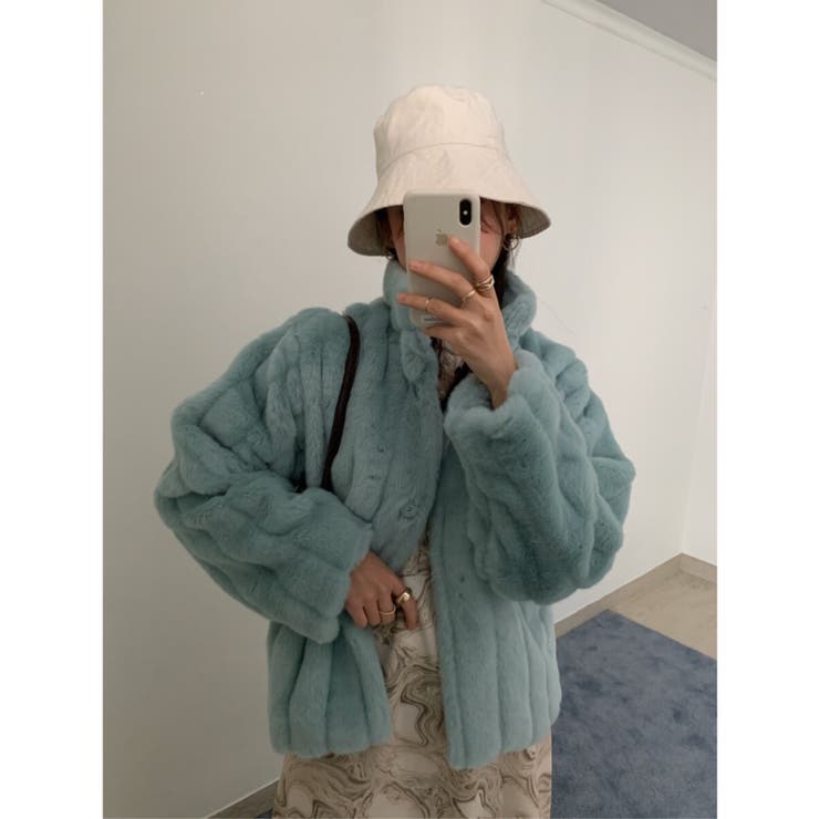 ワイドリブフェイクファーショートブルゾン | Jewelobe | 詳細画像8 