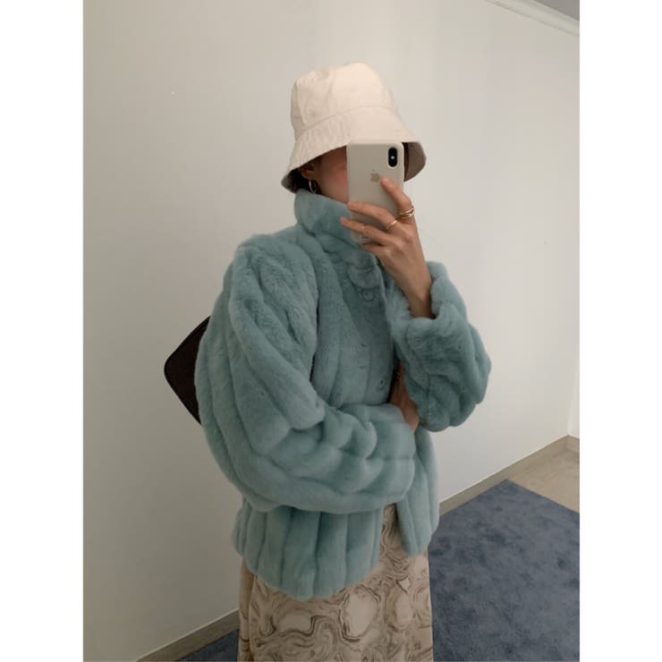 ワイドリブフェイクファーショートブルゾン | Jewelobe | 詳細画像9 