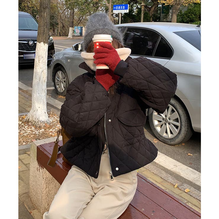 2wayボアカラー中綿キルティングブルゾン | Jewelobe | 詳細画像12 