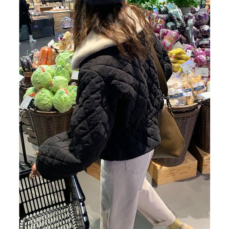 2wayボアカラー中綿キルティングブルゾン | Jewelobe | 詳細画像13 