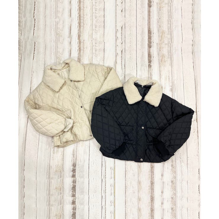 2wayボアカラー中綿キルティングブルゾン | Jewelobe | 詳細画像15 