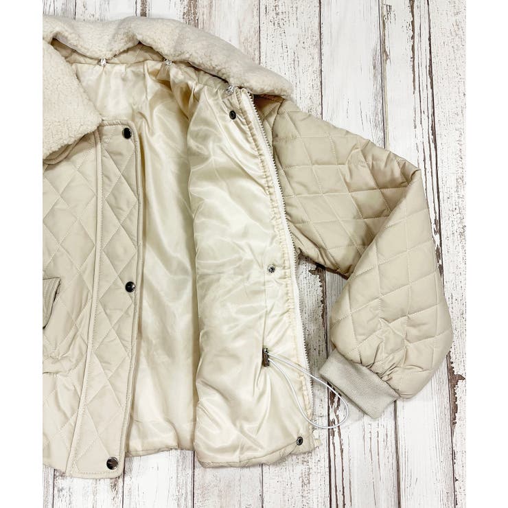 2wayボアカラー中綿キルティングブルゾン | Jewelobe | 詳細画像17 