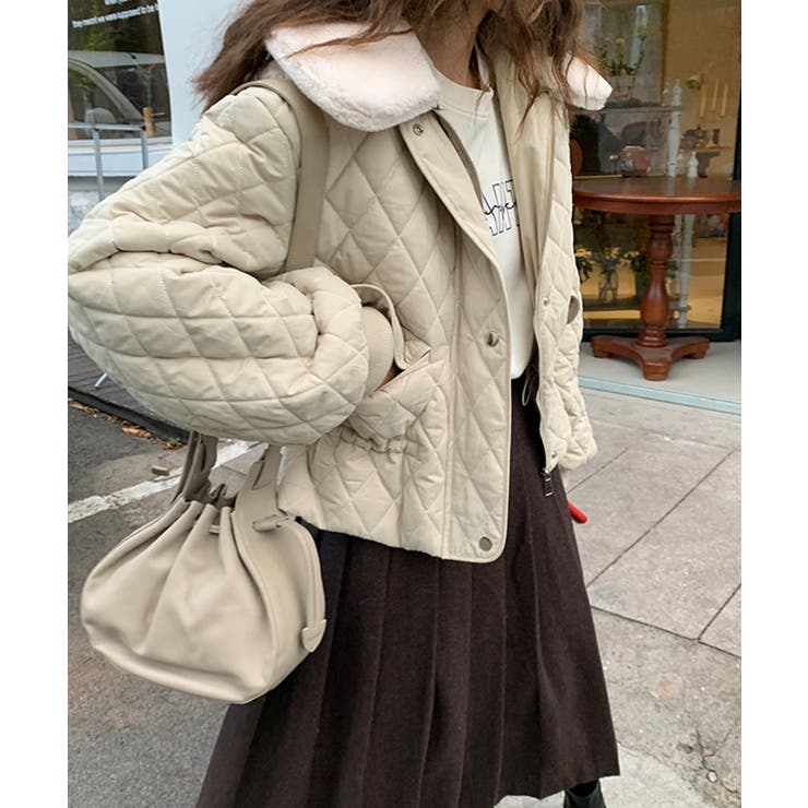 2wayボアカラー中綿キルティングブルゾン | Jewelobe | 詳細画像3 