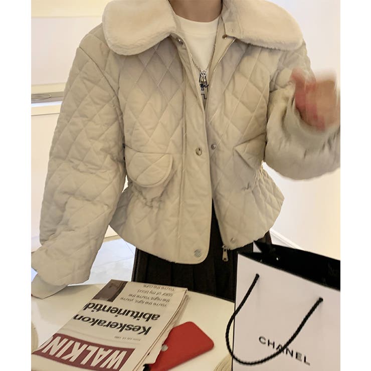 2wayボアカラー中綿キルティングブルゾン | Jewelobe | 詳細画像7 