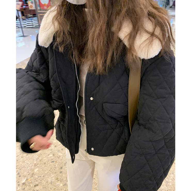 2wayボアカラー中綿キルティングブルゾン | Jewelobe | 詳細画像8 