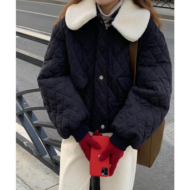 2wayボアカラー中綿キルティングブルゾン | Jewelobe | 詳細画像9 