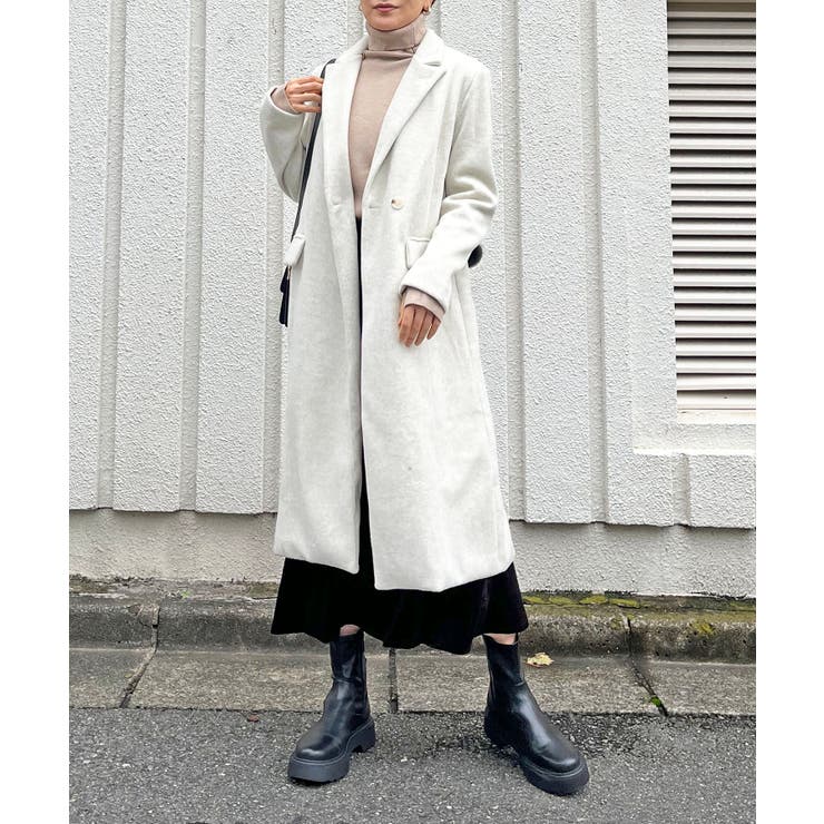 ピークドラペルアシンメトリーコート | Jewelobe | 詳細画像1 