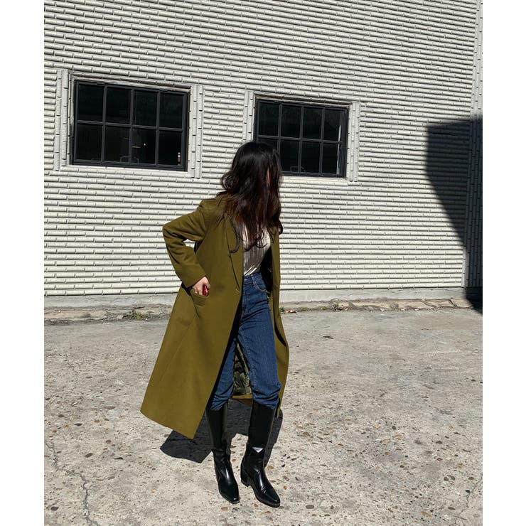 ピークドラペルアシンメトリーコート | Jewelobe | 詳細画像13 