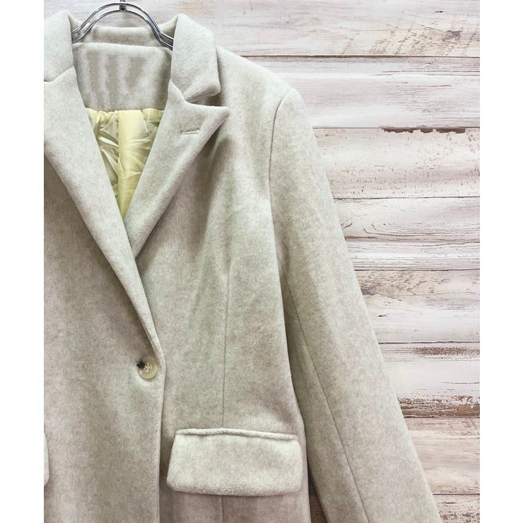 ピークドラペルアシンメトリーコート | Jewelobe | 詳細画像18 