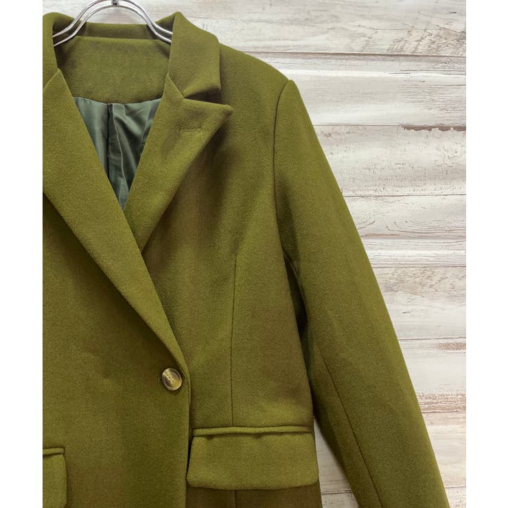 ピークドラペルアシンメトリーコート | Jewelobe | 詳細画像19 