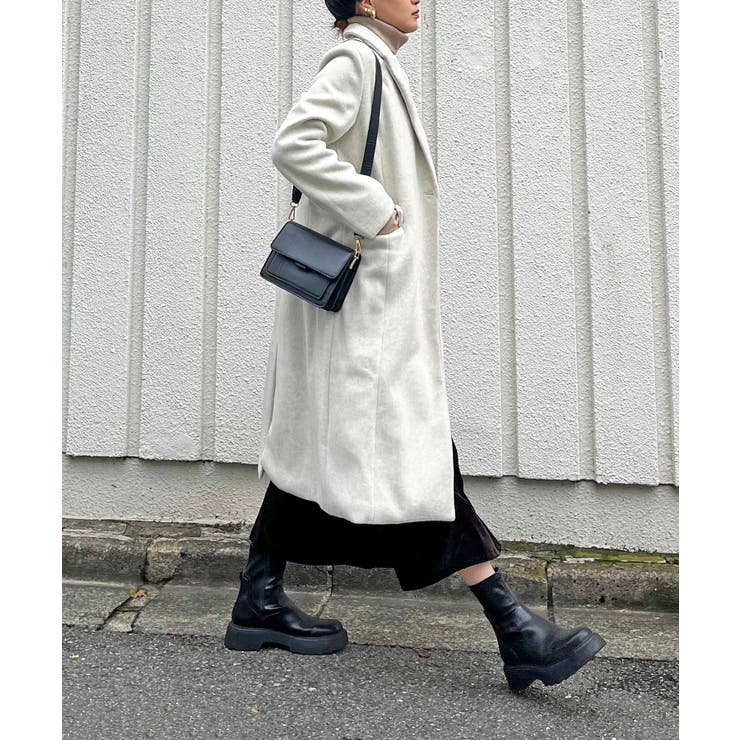 ピークドラペルアシンメトリーコート | Jewelobe | 詳細画像3 