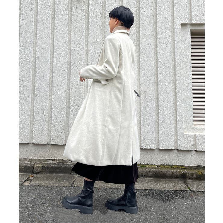 ピークドラペルアシンメトリーコート | Jewelobe | 詳細画像4 