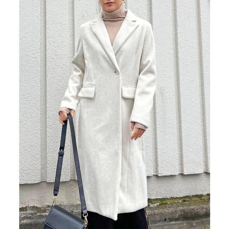 ピークドラペルアシンメトリーコート | Jewelobe | 詳細画像7 