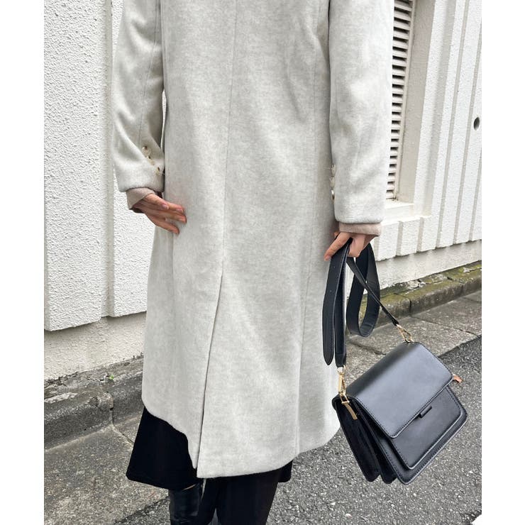 ピークドラペルアシンメトリーコート | Jewelobe | 詳細画像8 