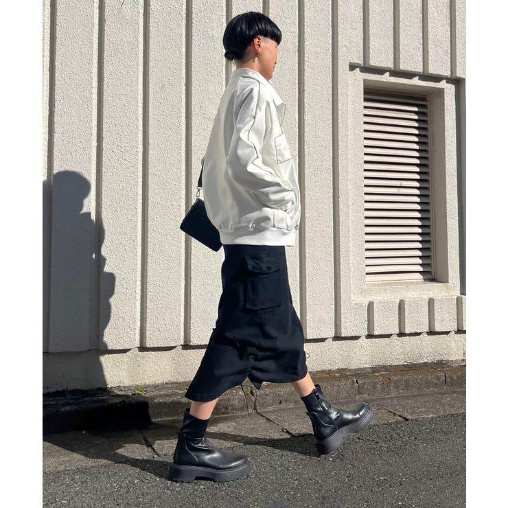 配色パイピングフェイクレザーブルゾン | Jewelobe | 詳細画像2 