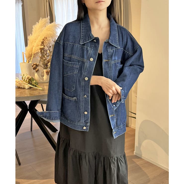 ネイビー | 4ビッグポケットデニムカバーオール | Jewelobe