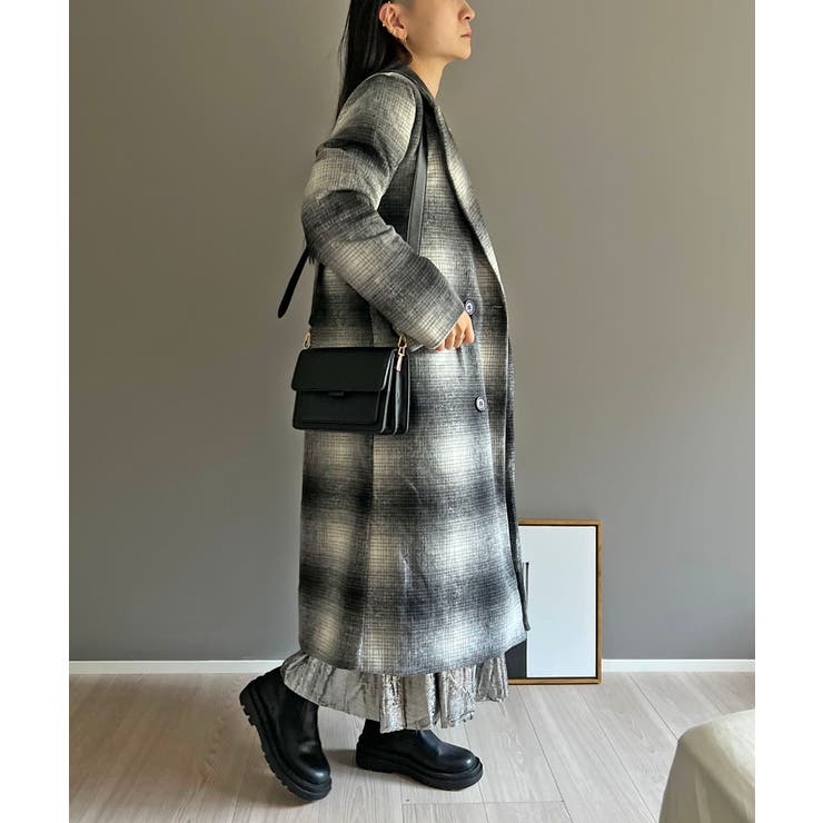 オンブレチェックチェスターコート | Jewelobe | 詳細画像12 