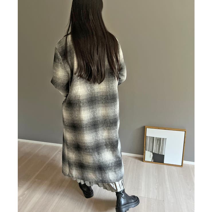 オンブレチェックチェスターコート | Jewelobe | 詳細画像17 