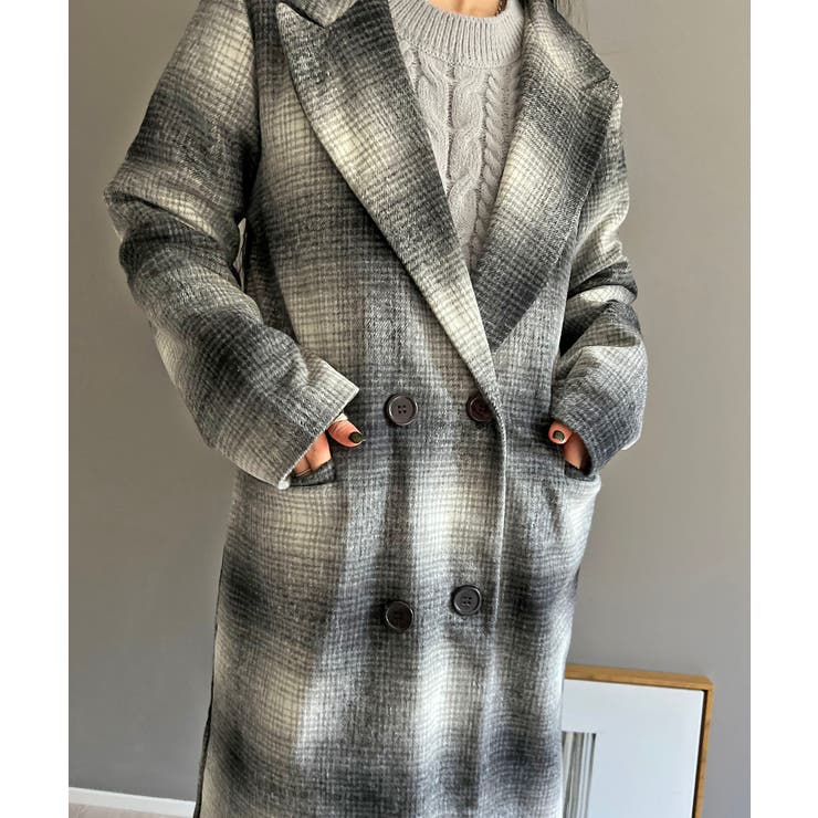 オンブレチェックチェスターコート | Jewelobe | 詳細画像21 