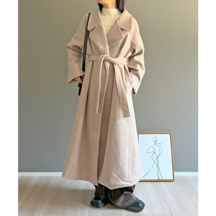 ワイドラペルラップロングコート | Jewelobe | 詳細画像11 