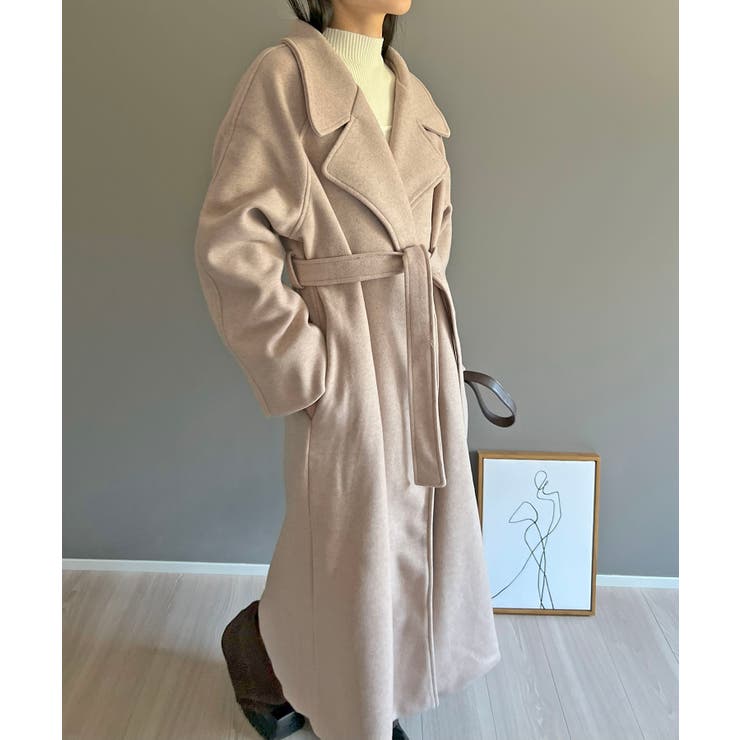 ワイドラペルラップロングコート | Jewelobe | 詳細画像14 