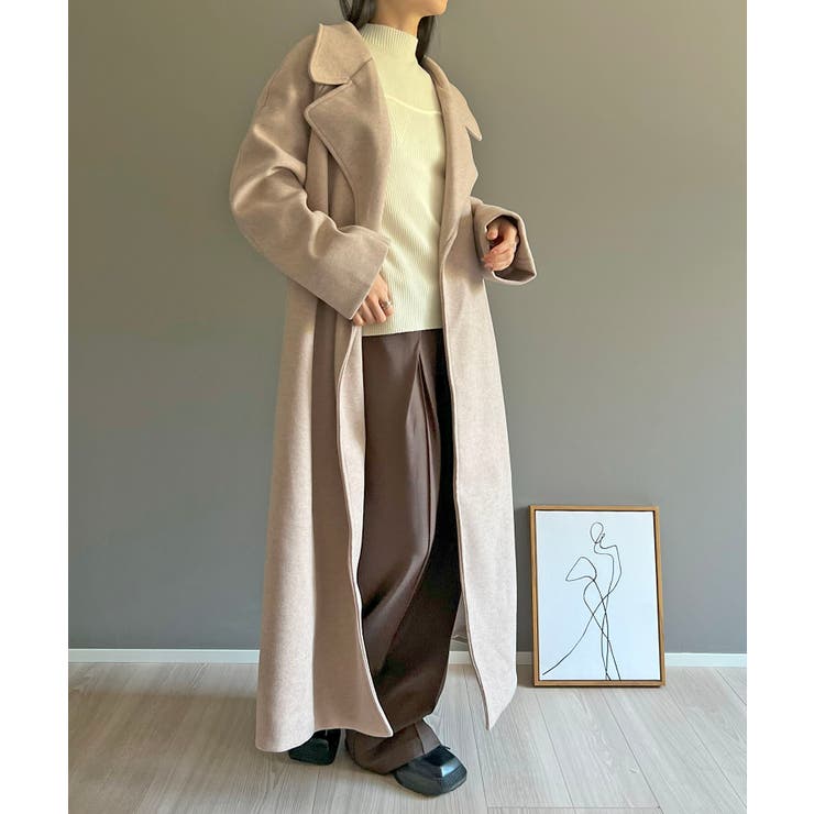 ワイドラペルラップロングコート | Jewelobe | 詳細画像15 