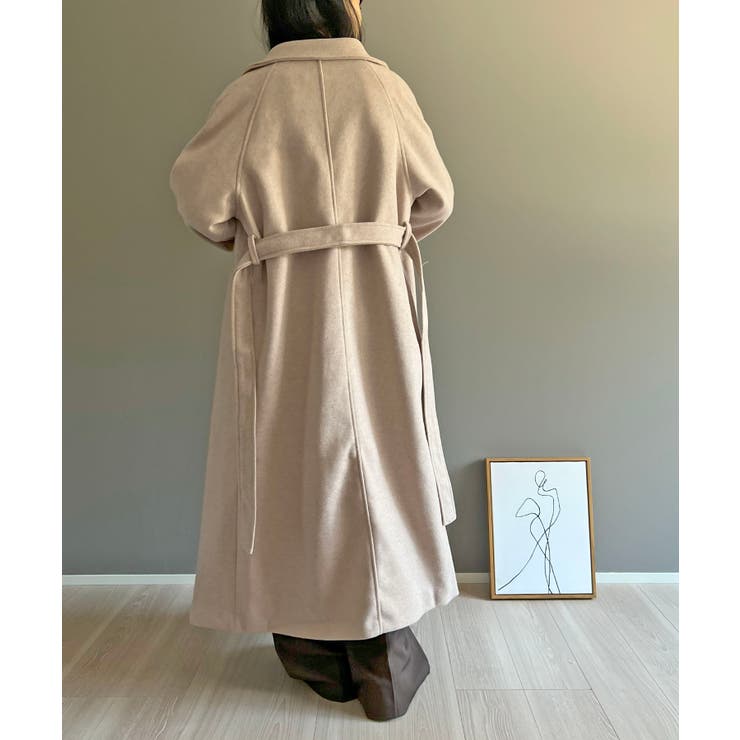 ワイドラペルラップロングコート | Jewelobe | 詳細画像16 