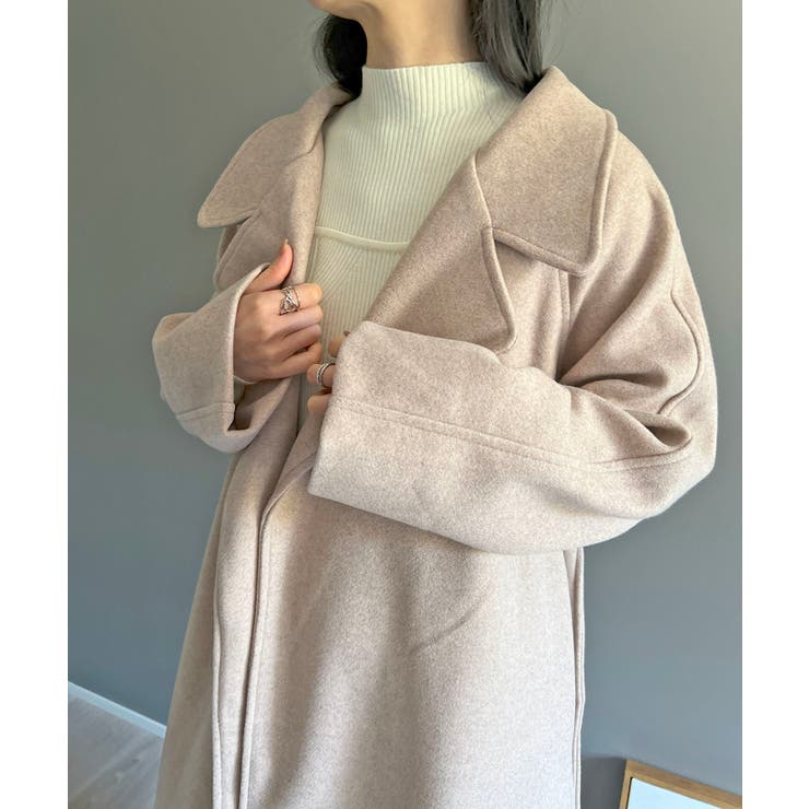 ワイドラペルラップロングコート | Jewelobe | 詳細画像17 