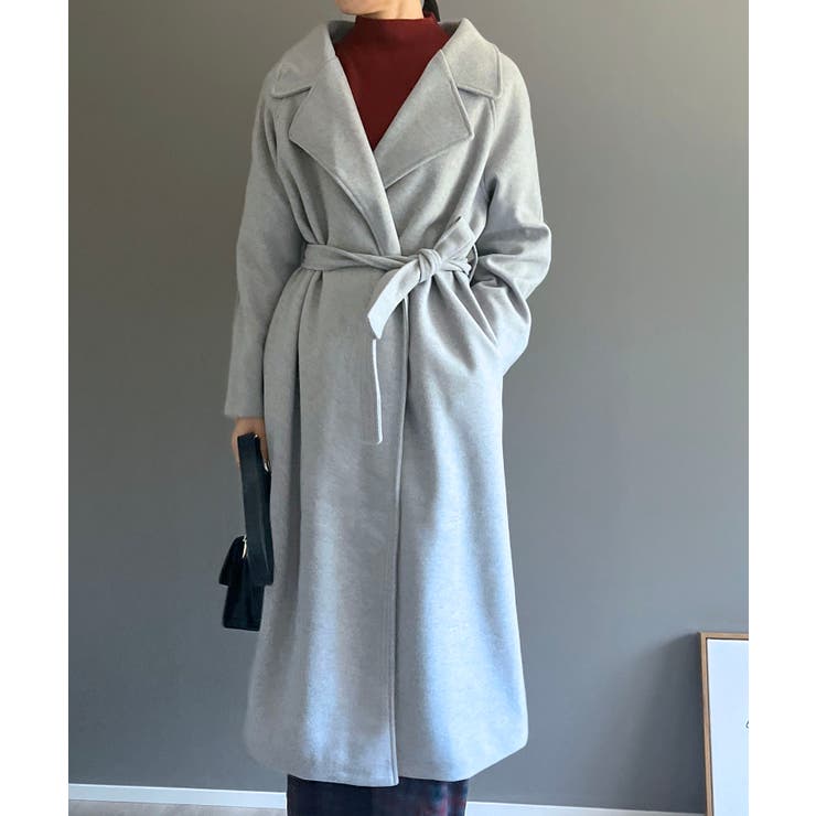 ワイドラペルラップロングコート | Jewelobe | 詳細画像19 