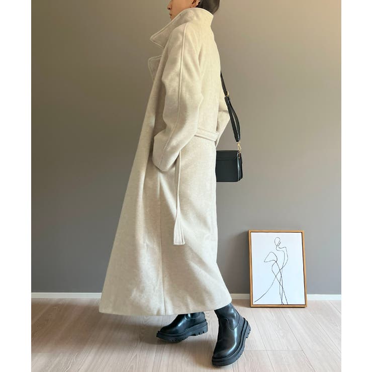 ワイドラペルラップロングコート | Jewelobe | 詳細画像2 