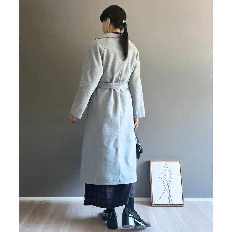 ワイドラペルラップロングコート | Jewelobe | 詳細画像27 