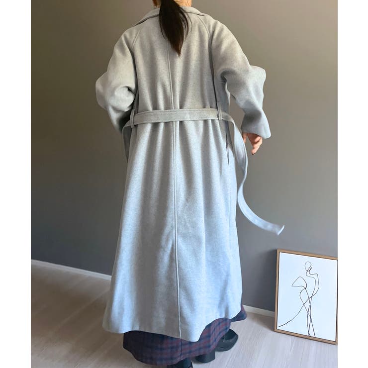 ワイドラペルラップロングコート | Jewelobe | 詳細画像29 