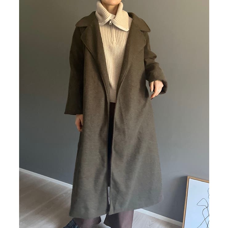 ワイドラペルラップロングコート | Jewelobe | 詳細画像30 