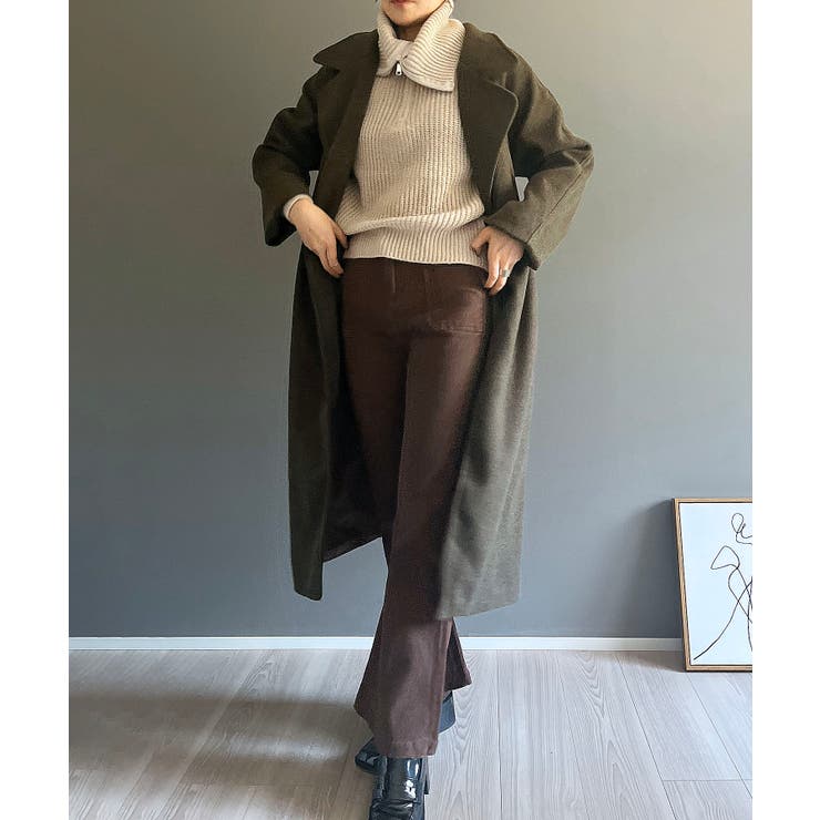 ワイドラペルラップロングコート | Jewelobe | 詳細画像35 