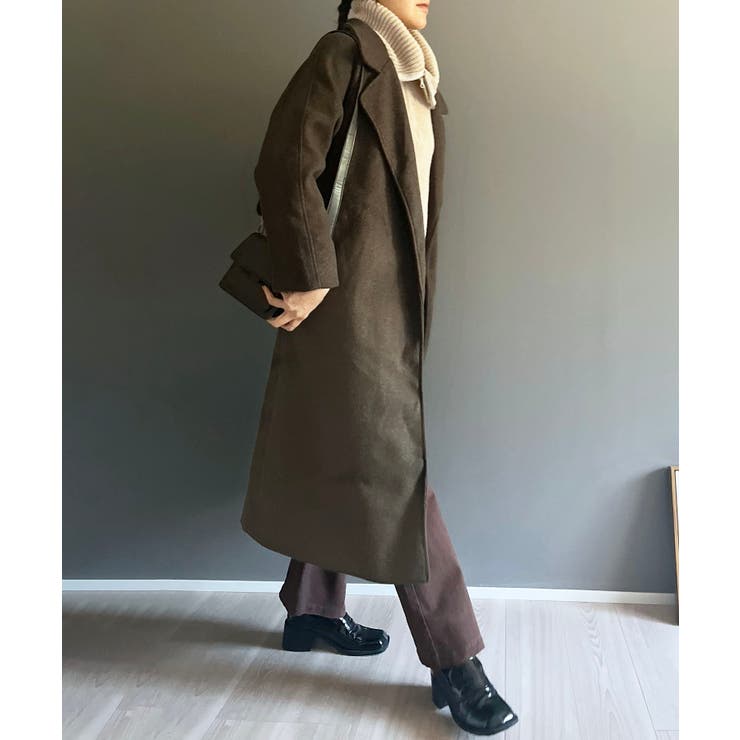 ワイドラペルラップロングコート | Jewelobe | 詳細画像36 