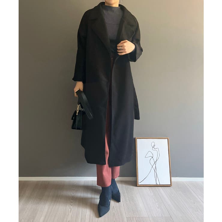 ワイドラペルラップロングコート | Jewelobe | 詳細画像47 