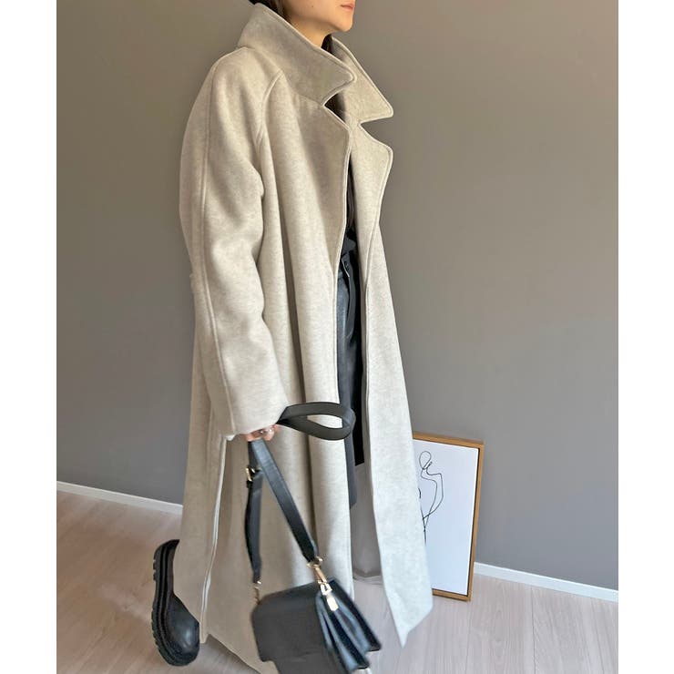 ワイドラペルラップロングコート | Jewelobe | 詳細画像5 