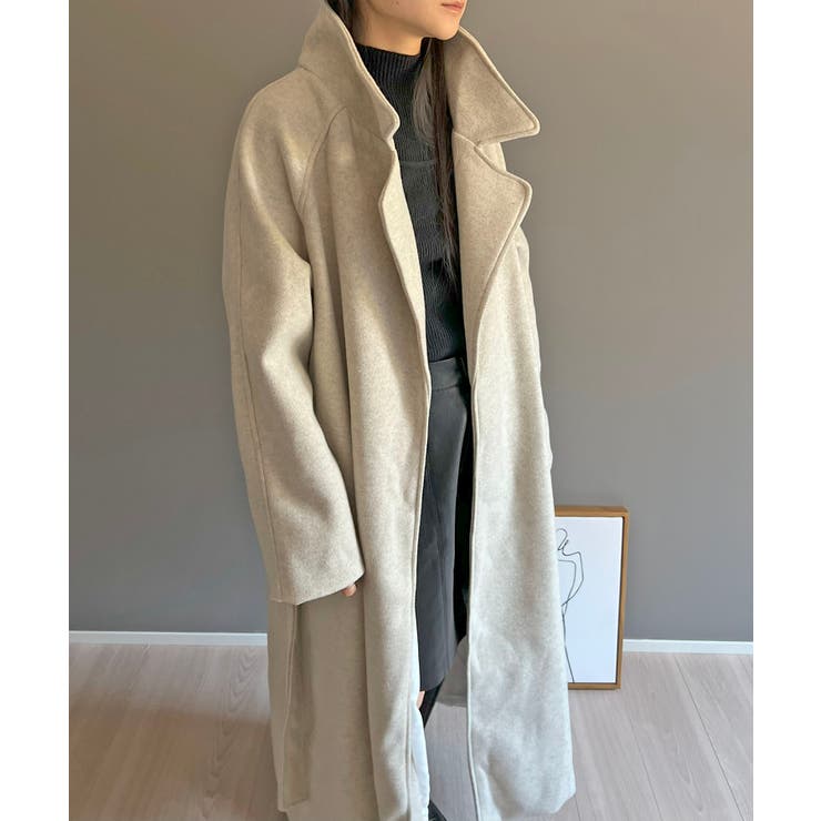 ワイドラペルラップロングコート | Jewelobe | 詳細画像8 