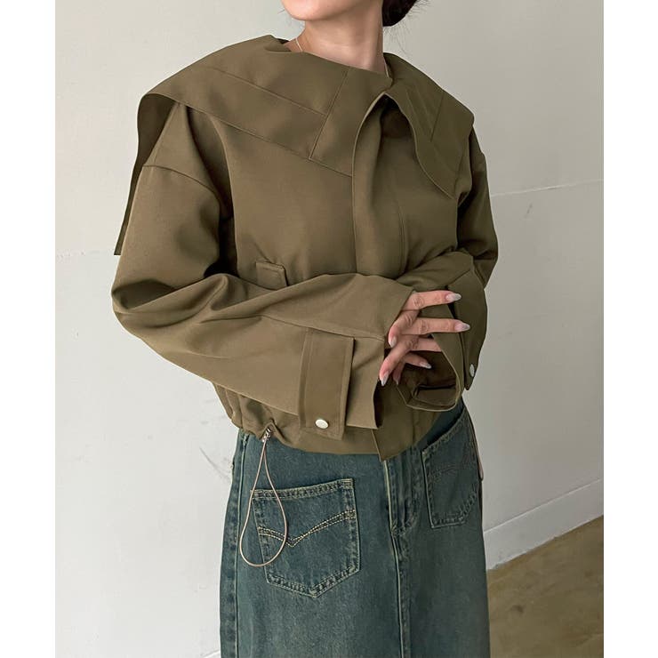 ビッグセーラーカラーショートブルゾン | Jewelobe | 詳細画像10 