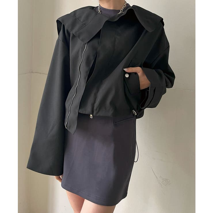 ビッグセーラーカラーショートブルゾン | Jewelobe | 詳細画像21 