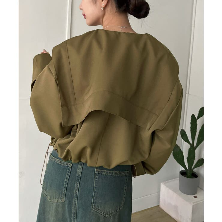 ビッグセーラーカラーショートブルゾン | Jewelobe | 詳細画像9 