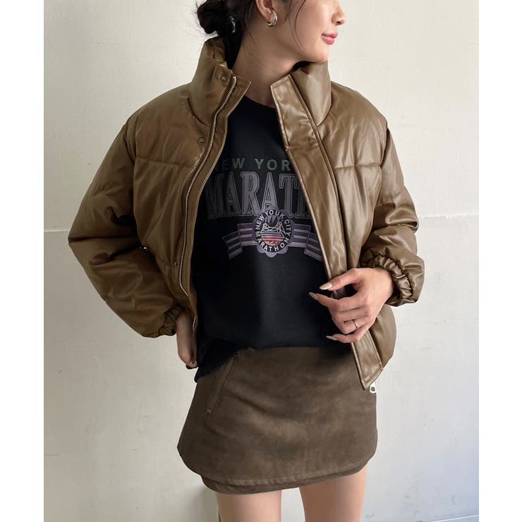 シンセティックレザー中綿ブルゾン | Jewelobe | 詳細画像10 