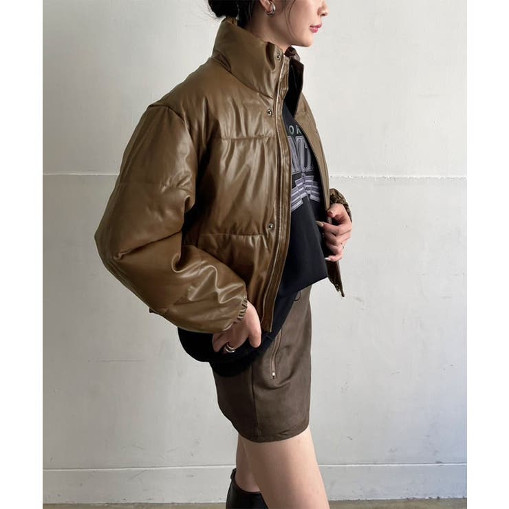 シンセティックレザー中綿ブルゾン | Jewelobe | 詳細画像11 