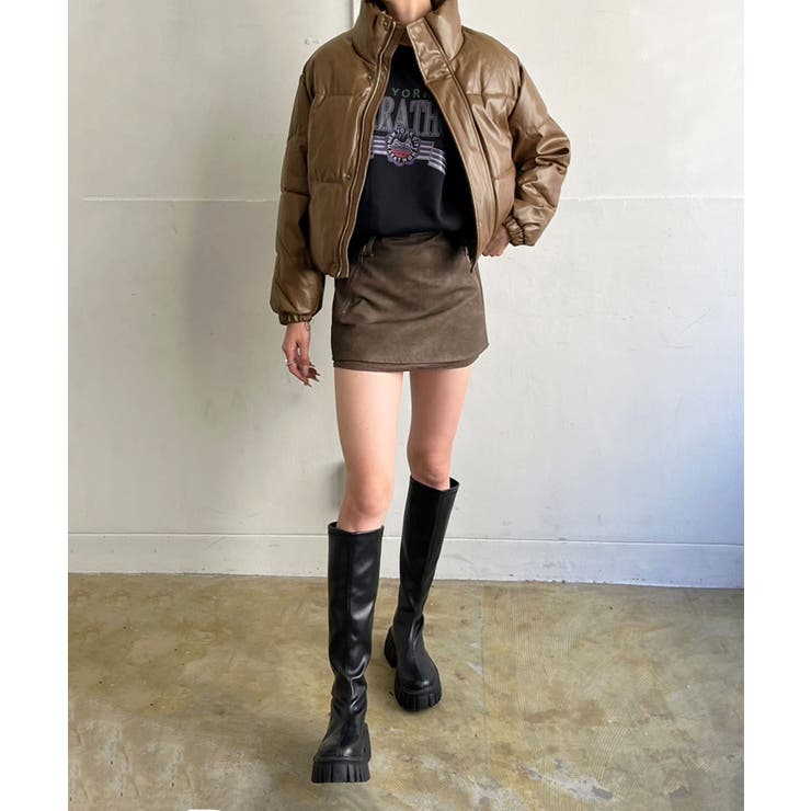 シンセティックレザー中綿ブルゾン | Jewelobe | 詳細画像15 